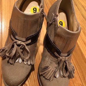 Cole Haan Kiltie Leather Booties